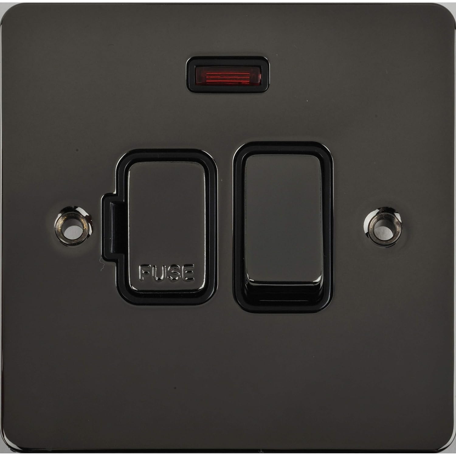Schneider Electric Ultimate Flat Plate, Switched Single Fused Connection Unit with Neon Indicator, 13A, GU5211BBN