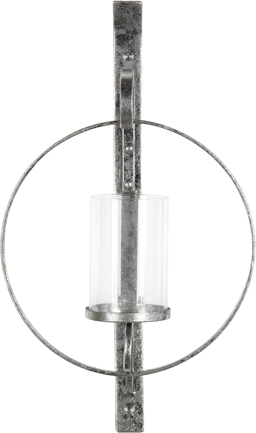 Kate and Laurel Doria Metal Wall Candle Holder Sconce, Silver: Home & Kitchen