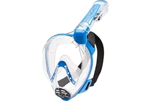 Cressi Adult Snorkeling Full Face Mask - Wide Clear View, Anti-Fog System - Easy Breathing: Safety First - New 2019 - Duke Dry: Designed in Italy: Quality Since 1946