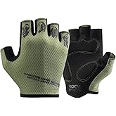 ROCKBROS Cycling Gloves for Men Women - Half Finger Breathable Bike Gloves - Shock-Absorbing Padded Gloves for Cycling Workout Outdoor Sports