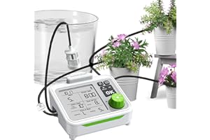 RAINPOINT Large Display Automatic Plant Waterer Indoor for Up to 20 Pot Plants,Cycle & Soak Mode Vacation Self Watering Drip Irrigation System Device Kit for Balcony Office Patio Greenhouse Grow Tent