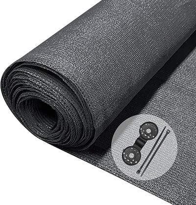 VOUNOT Privacy Netting 1.8x20m Garden Screening 75% Shading UV HDPE Anthracite