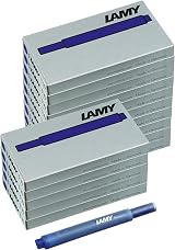 LAMY T10 15 Pack Erasable Large Capacity Ink Cartridges Blue 1.25 ml
