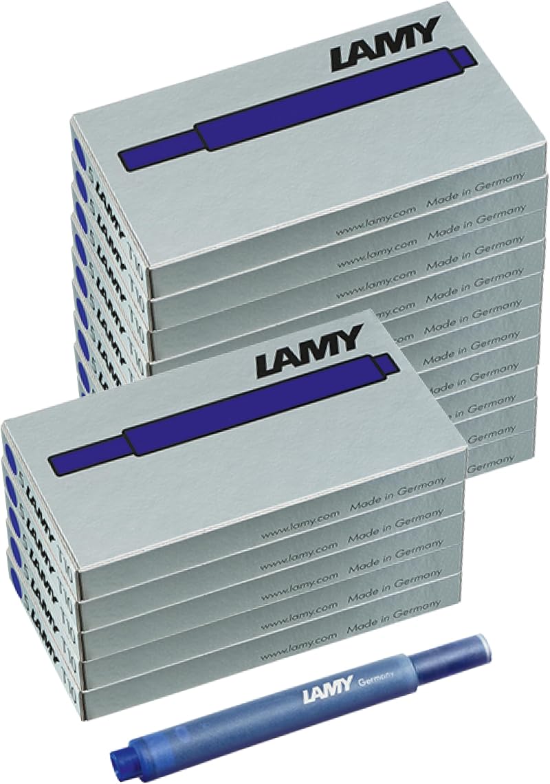 LAMY T10 15 Pack Erasable Large Capacity Ink Cartridges Blue 1.25 ml