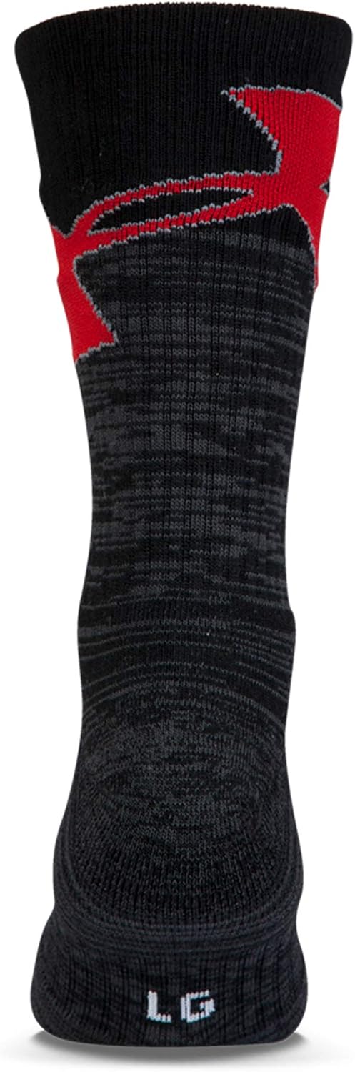 Under Armour Youth Phenom Curry Crew Socks, 3-Pairs, Red, Shoe Size: Youth 13.5K-4Y: Clothing