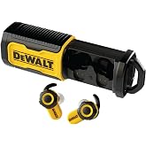 DEWALT Heavy Duty Bluetooth Jobsite Pro X2 ANC True Wireless Earbuds, Active Noise Cancelling Work Earbuds, Turn Dial Controls, 10Hr Runtime (40+ w/Case), 4 EQ Modes, IP54