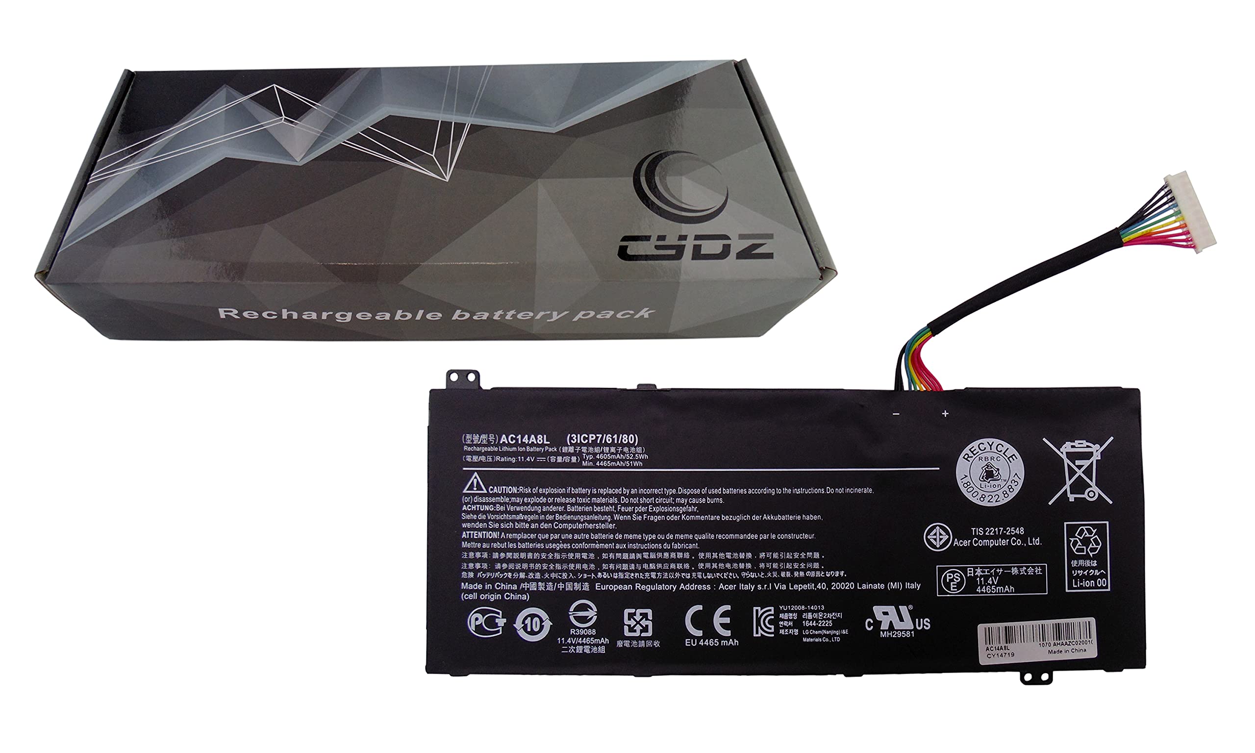 AC14A8L KT.0030G.001 11.4V 4605mAh laptop battery for Acer Aspire Nitro V15 VN7 VN7-571G VN7-572G VN7-591G VN7-592G V17 VN7-791G VN7-792G VX 15 VX5-591 VX5-591G