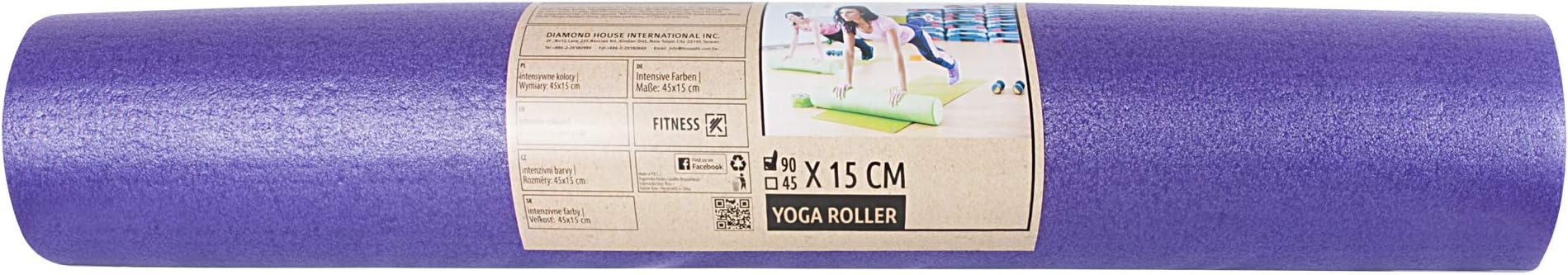 HouseFit PE 90cm Foam Roller - Purple