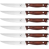 imarku Steak Knives Set of 6, Japanese HC Steel Premium Serrated Steak Knife Set with Ergonomic Handle and Gift Box, Home Essential, Best Chrismas Gifts for Women and Men