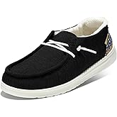 STQ Women's Slip on Loafers丨Orthopedic Comfotable Fur Lined Ultralight Boat Casual Shoes with Arth Support