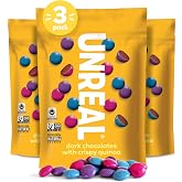 Unreal Dark Chocolate with Crispy Quinoa, Zero Sugar Alcohols, Non-GMO, 5 Oz (Pack of 3)