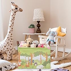 FXOCSHE Rectangular Baby Storage Basket,Animals