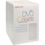Memorex Slim DVD Video Storage Cases - 25 Pack - Clear