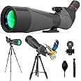 Gosky 20-60x85 Spotting Scope with Full Size Tripod, Phone Adapter and Cleaning Kit, Spotting Scopes for Bird Watching, Wildlife Viewing，Portable with Carrying Bag