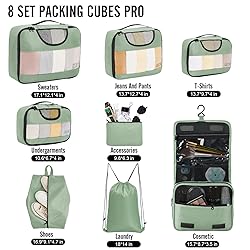 Veken 8 Set Packing Cubes for Travel