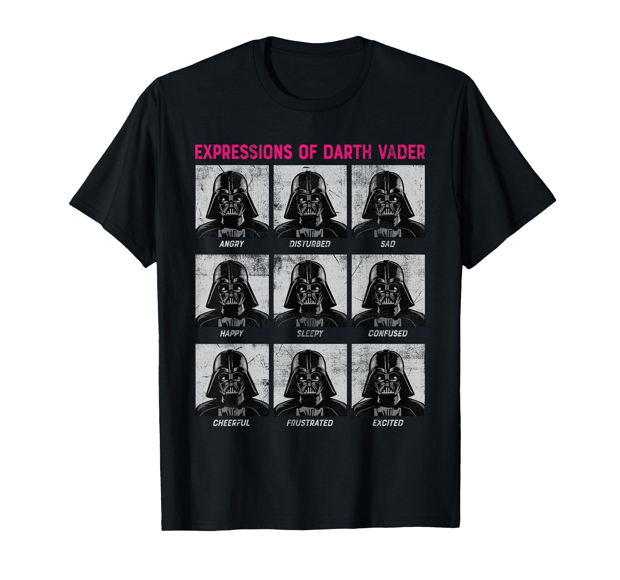 Star Wars Expressions of Darth Vader Funny T-Shirt
