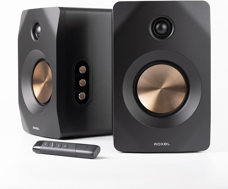 Roxel Nova Active Bookshelf Speakers 100W RMS BT 5.4 HDMI ARC Optical