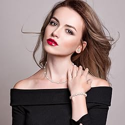 Glenmal Pearl Rhinestone Jewelry Set for Women