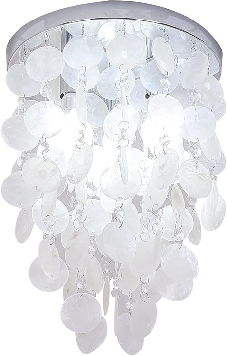 Injuicy Crystal Pendant Lights Modern Shell E12 Led Ceiling Lamps