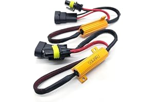 O-NEX 9006 LED Load Resistor Kit 50W 8ohm Headlight Bulb Relay Harness Adapter Anti Flicker Error Decoder Warning Canceller
