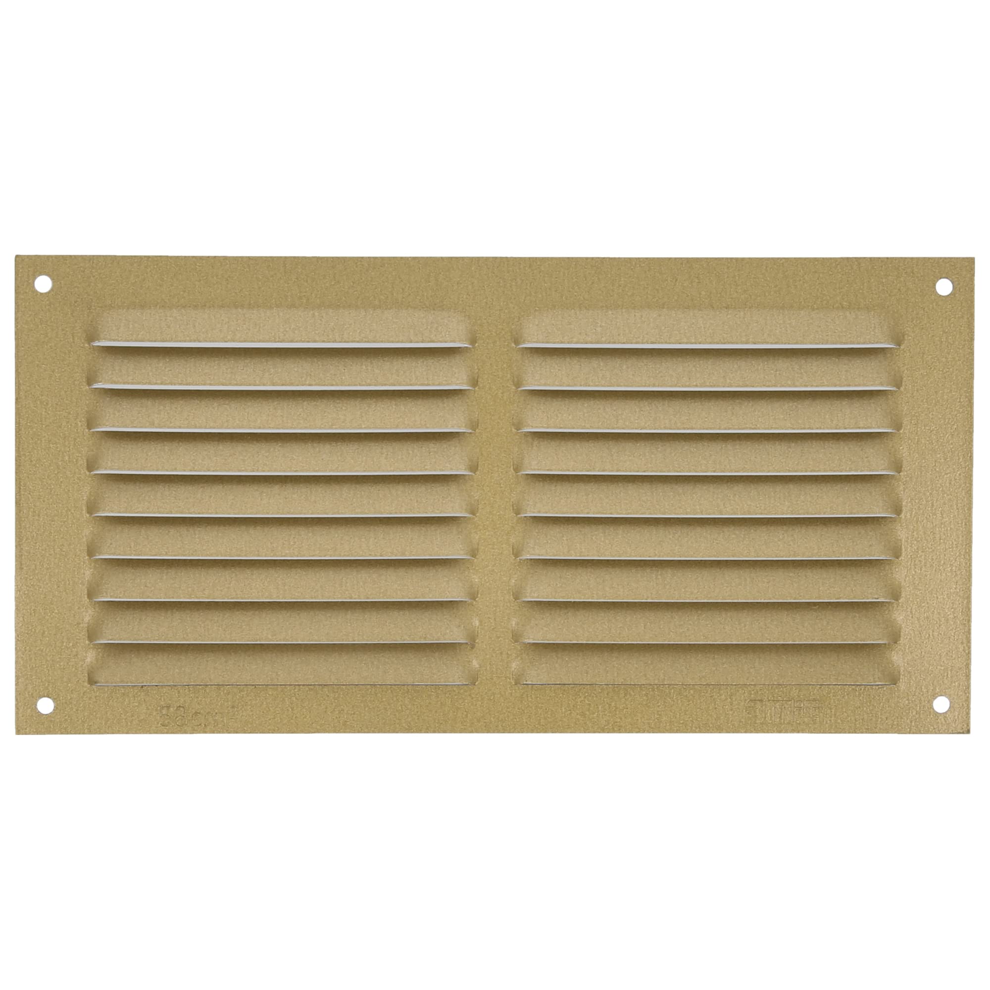 Amig - Rectangular Aluminium Grille - Ventilation Grills for Air Outlet - Ideal for Kitchen and Bathroom Ceiling - Measures 100 x 200 mm - Gold — image 1