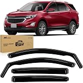 Nilight in-Channel Rain Guards for Chevrolet Equinox 2018-2024, 4PCS | Smoke Tint Vent Window Visors help allow fresh air during rain and reduce wind noise for comfortable highway driving