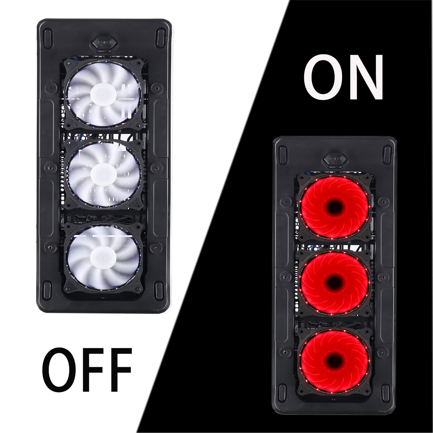 Mua 120mm Computer Fans PC Red LED Case Fan Quiet 12V 3pin Gaming PC ...