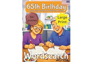 65th Birthday Word Search Puzzle: 65th Birthday Gift | Gifts for Women | Present for Senior | 60 Year old Gift | 65th Gift fo