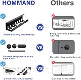 HOMMAND Under Desk Cable Management Tray 2 Pack Steel w/ Adhesive & Screw Mount view 9