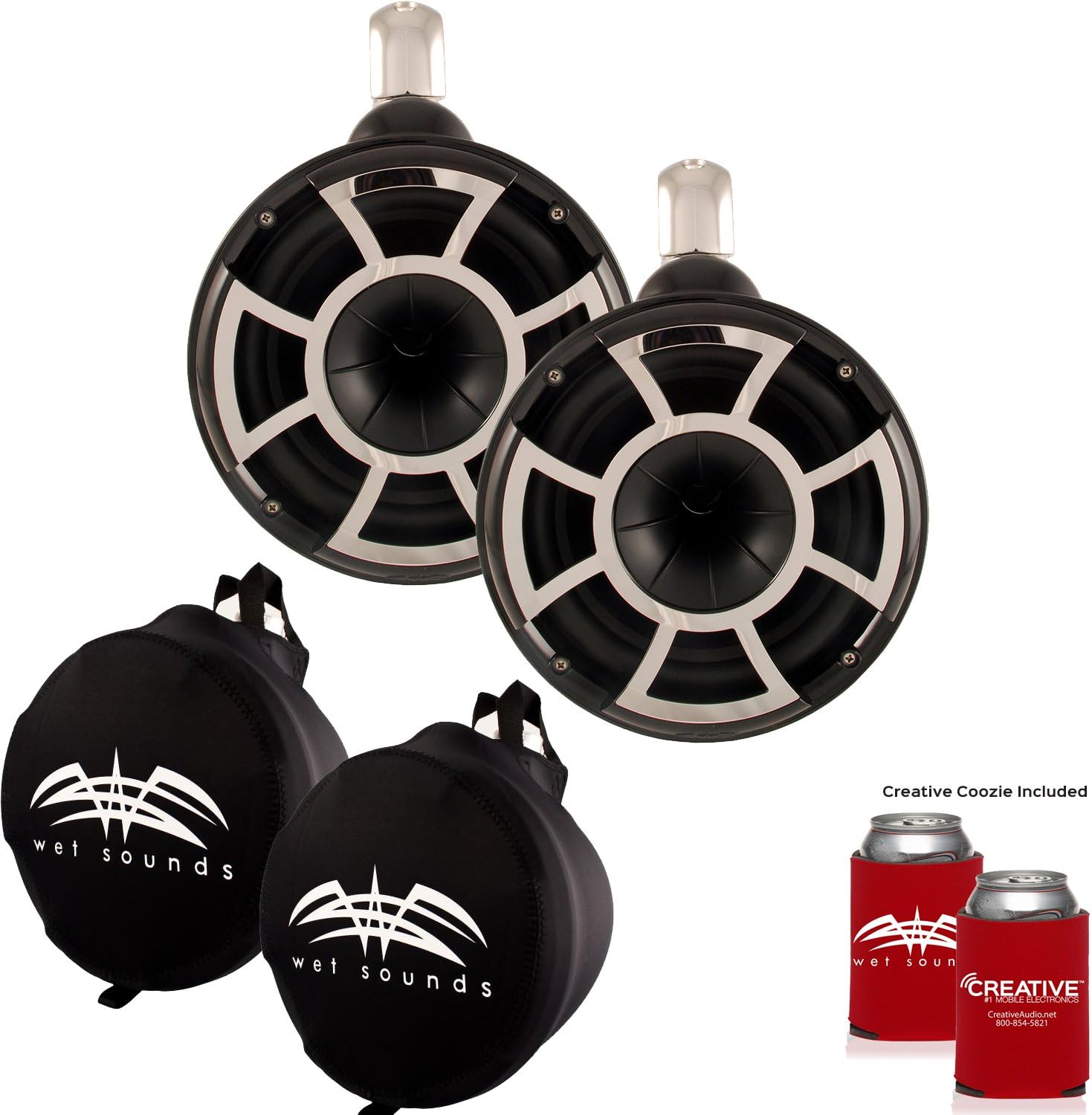 Wet Sounds REV 8 Fixed Clamp Tower Speakers with Wet Sounds