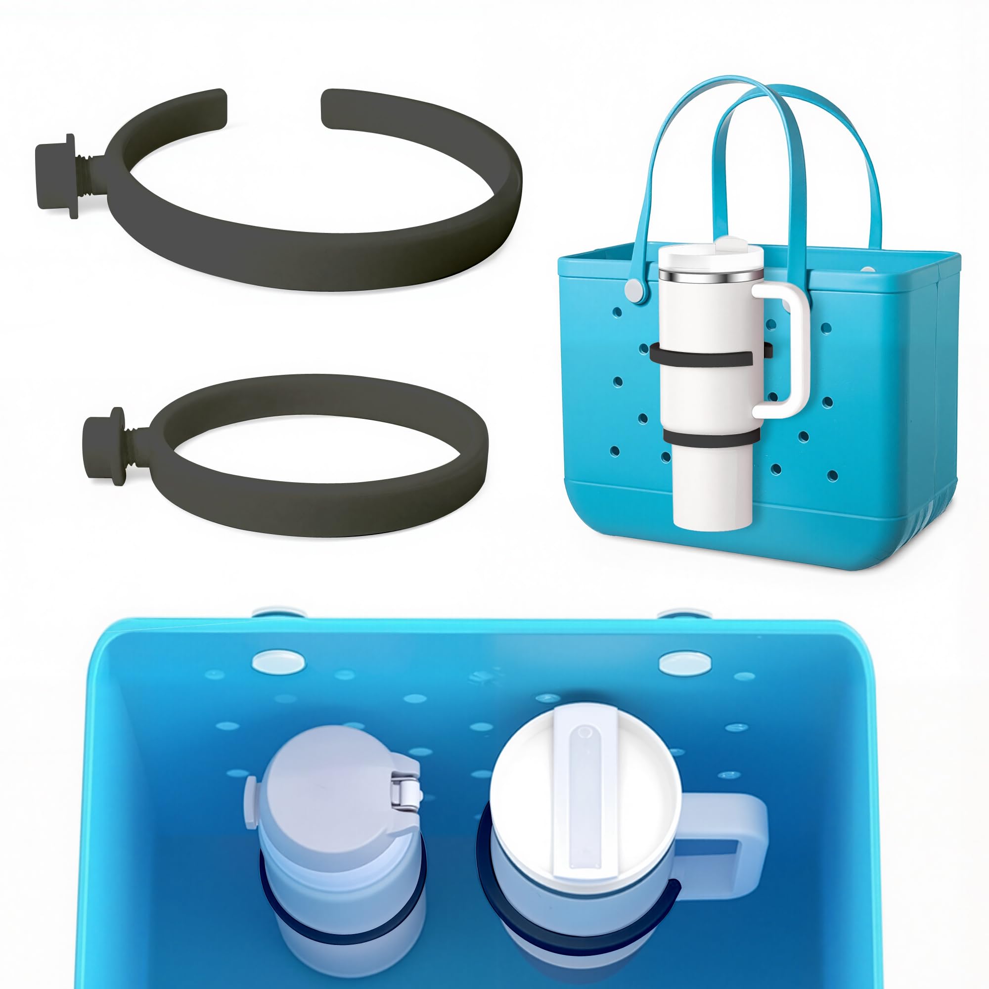 Photo 1 of Bogg Bag Cup Holder for 30oz 40oz Stanley, Adjustable Insert Drink Holder Compatible with Bogg Bag/Simply Southern Beach Tote Bag, Water Bottle Holder Attachment for Bogg Bag Accessories