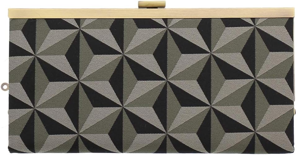 Amazon Ayanokoji 起こし がま口 長財布 ジオメトリック 小紋 黒鼠 クロネズ Ayanokoji 財布