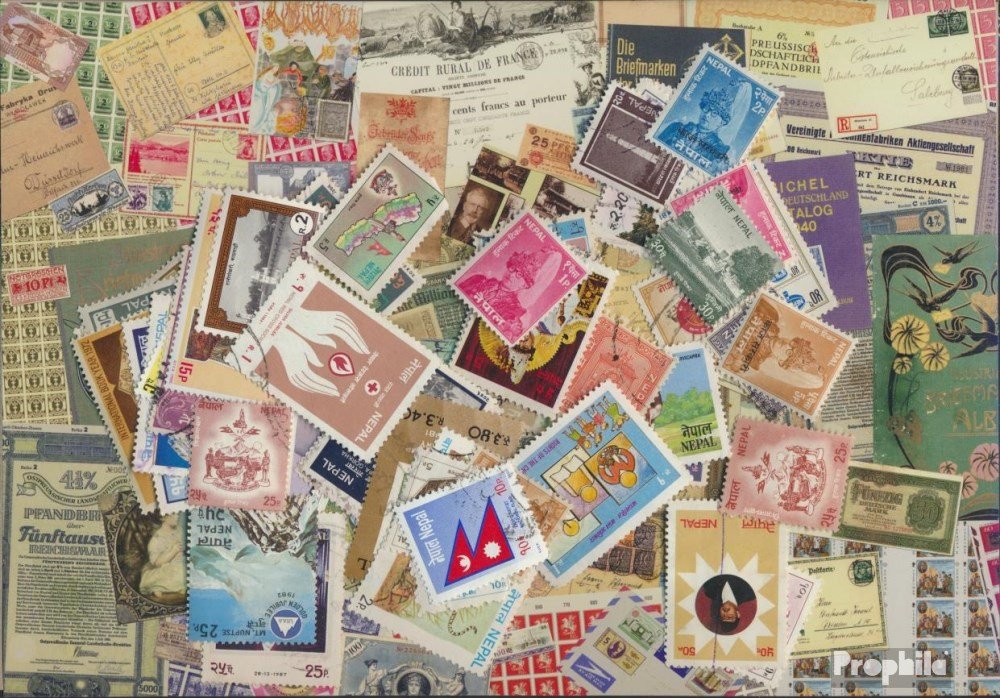 Prophila Collection Nepal 50 various stamps (Stamps for collectors)