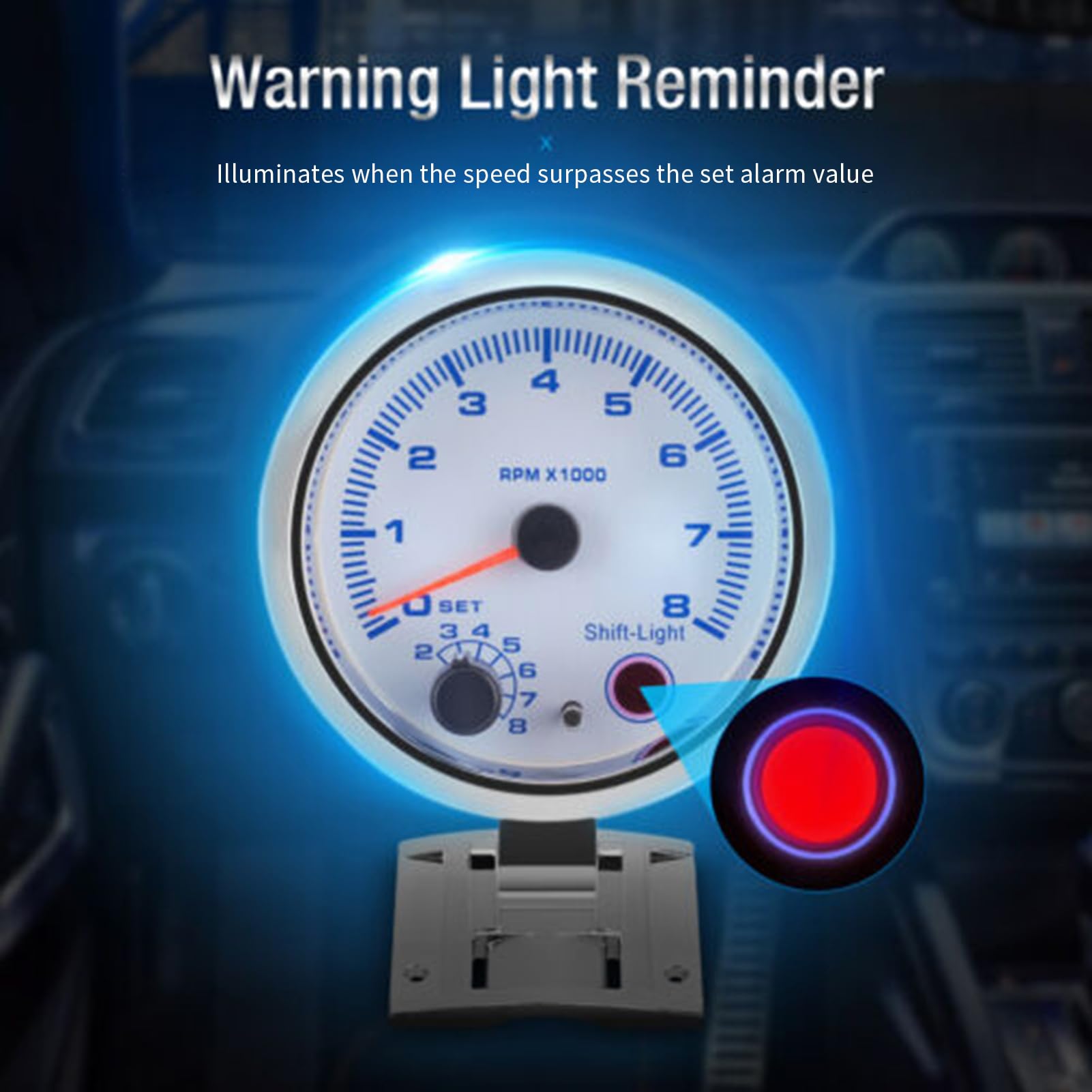 Mua GoolRC Tachometer Gauge, 3.75'' Car Universal Silver Tachometer ...