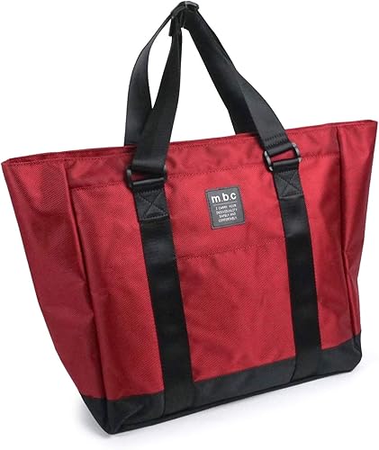 Amazon Mobac トートバッグ バッグ メンズ 軽量 大きい 大型 大容量 シンプル カジュアル ファッション 旅行 お出掛け l オシャレ ワインレッド トートバッグ