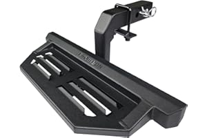 IRONBISON Universal Fit 2" Hitch Receiver Step with 5" Drop - Heavy Duty Steel Towing Hitch Step for Pickup Truck, Fine Texture Black