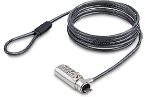 StarTech.com Slim Lock Nano Slot Compatible, 5ft (1.5m) Locking Cable, Desk Anti-Theft Security for Laptop/Notebook Computer,