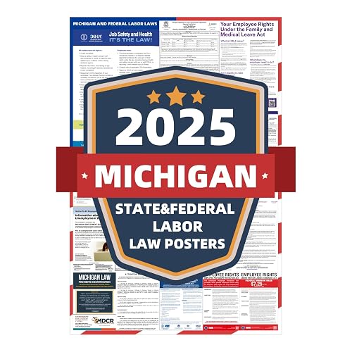 2026 Michigan State and Federal Labor Laws Poster - English Version ...
