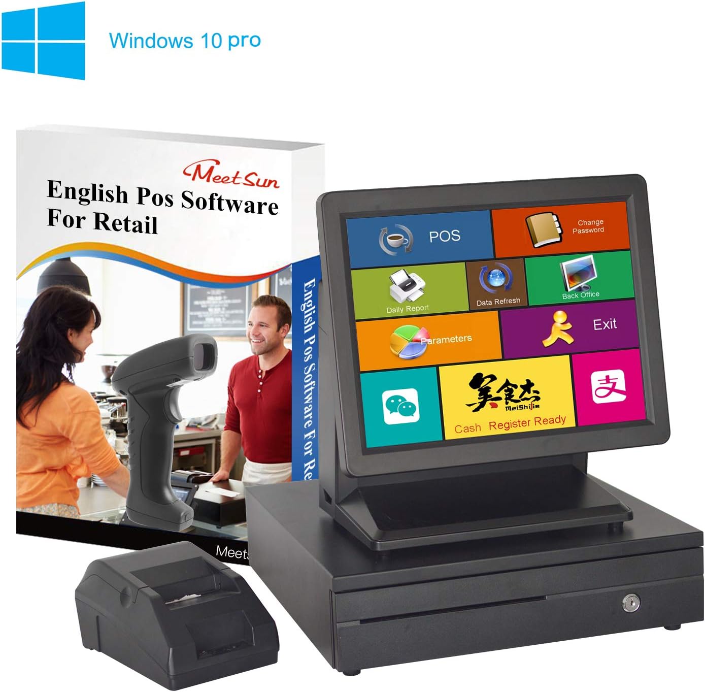 Amazon Com Meetsun All In One Pos System Cash Register For
