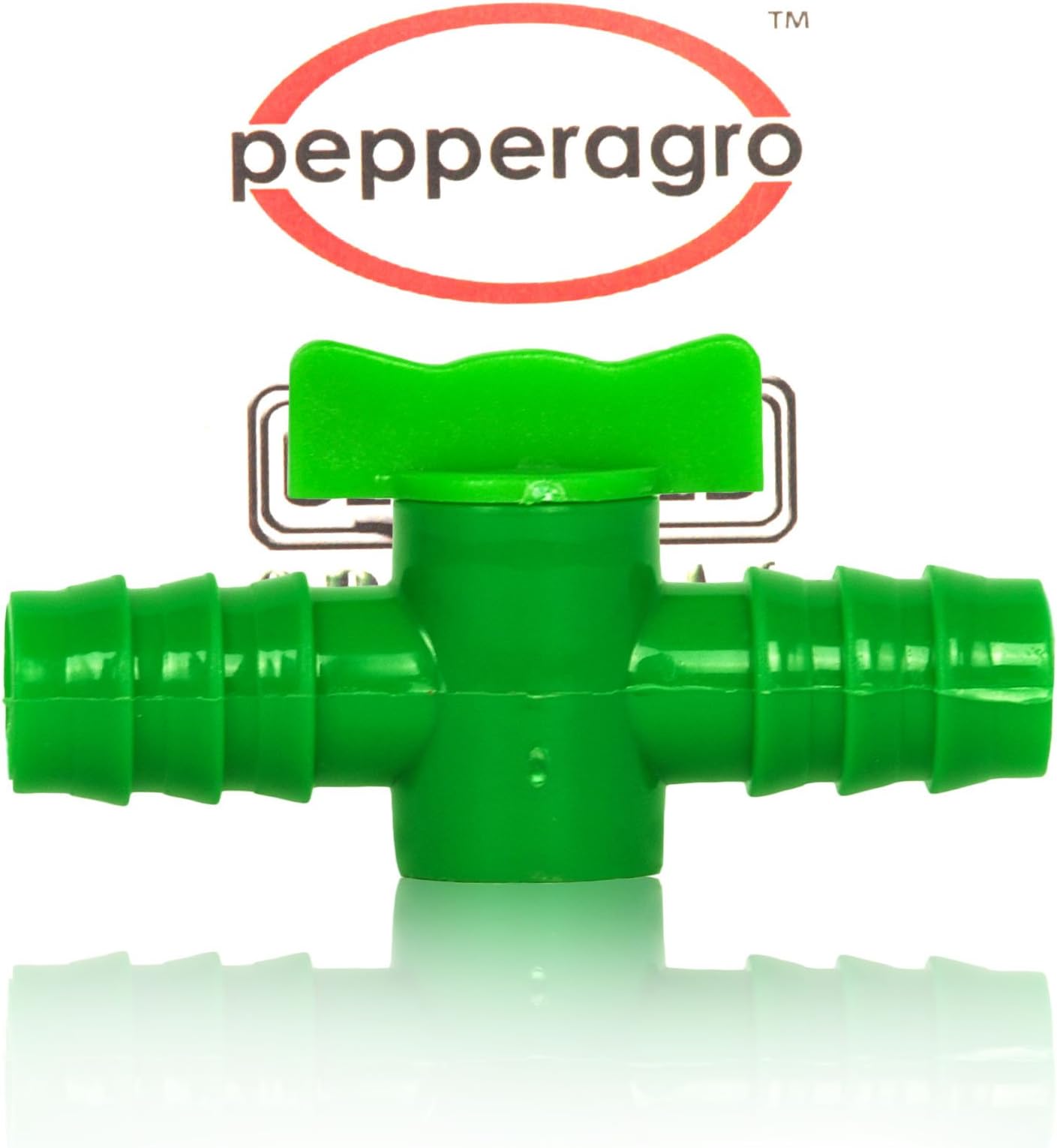 Pepper Agro Drip Irrigation Accessories Plant Watering Straight Connector with Tap Joiner Regulator Flow Adjustor 16 mm Joiner, Set of 12