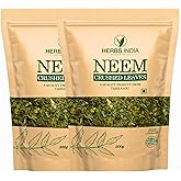 Neem Leaves Crushed (Not Powder), Good to Make Fresh Neem Leaf Tea 600 Grams (21.2 Oz), Herbal Supplements - HerbsIndia