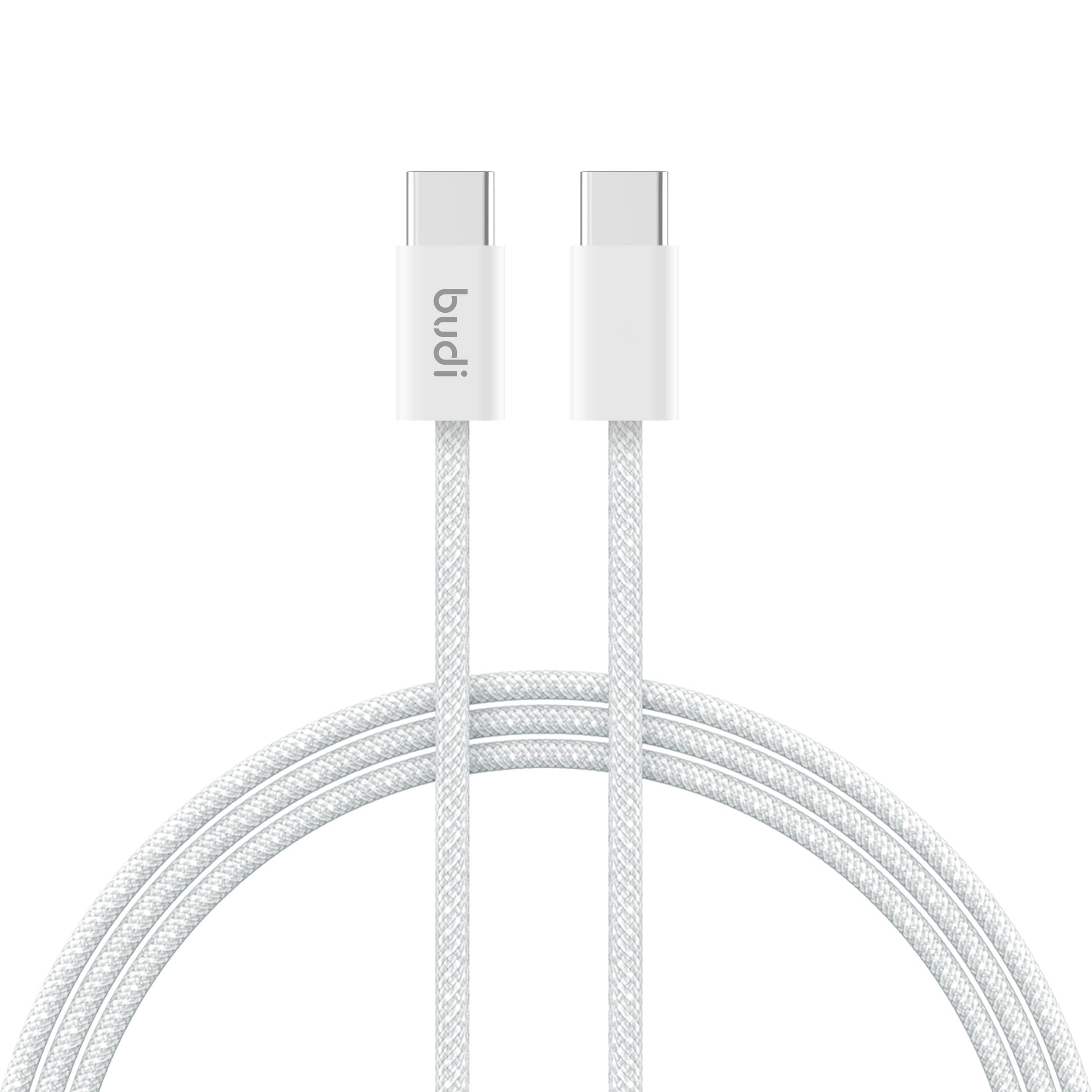 BUDI - Type-C to Type-C fast Charging Braided Cable 1 Meter - DC252TT10W