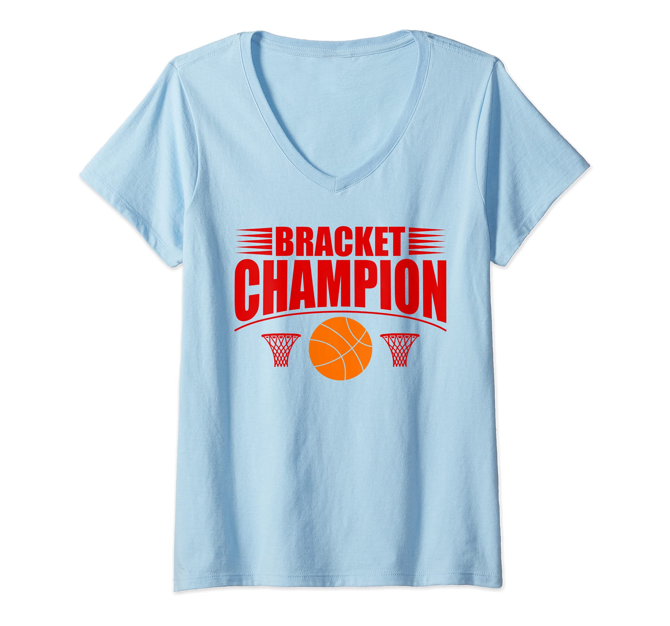 Womens Basketball Champion Cute Basketball Lover V-Neck T-Shirt