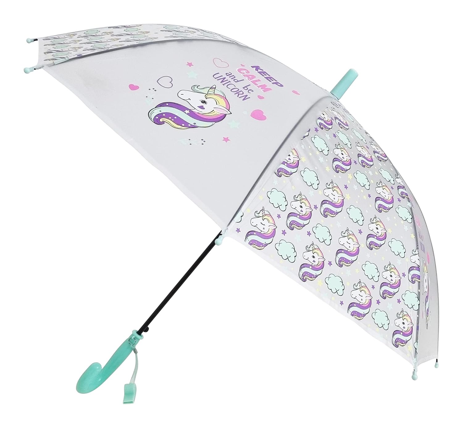 Jagmag® Green translucent Unicorn Umbrella for Girls/Latest translucent