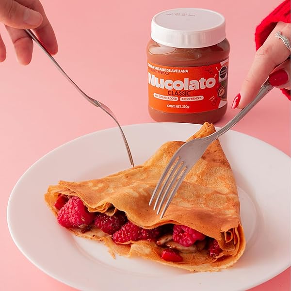NUCOLATO HAZELNUT SPREAD | HEALTHY SNACKS, PROTEIN SNACKS & GLUTEN FREE KETO, SUGAR FREE BREAKFAST, HEALTHY KETO FOOD GOURMET SPREAD IDEAL FOR FRUIT & DESSERTS