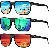 KALIYADI Polarized Sunglasses for Men, Lightweight Sun Glasses with UV Protection for Driving Fishing Golf