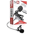 Youmic - Small Lavalier Microphone with Clip - Lav Lapel Mic for Camera Phone iPhone iOS Android PC Laptop Video Recording -