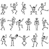 Whaline 16Pcs Halloween Refrigerator Magnets Skeleton Fridge Magnets Holiday Metal Magnetic Stickers Decal for Garage Door Locker Mail Box Decor