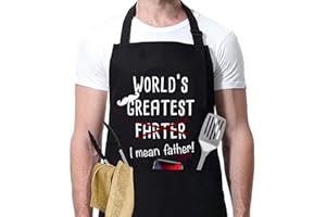 ONFAON Funny Apron for Men Women, Father's Day Gifts, Gifts for Mom,Birthday Gifts for Men Women，Cooking Grilling Apron