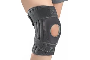 ABYON ELITE Knee Support for Men & Women with 4-way Adjustable Non-Slip Strap System and Side Stabilizers Knee Brace for Knee